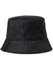 KARL LAGERFELD K/ETCH MONOGRAM JACQUARD BUCKET HAT