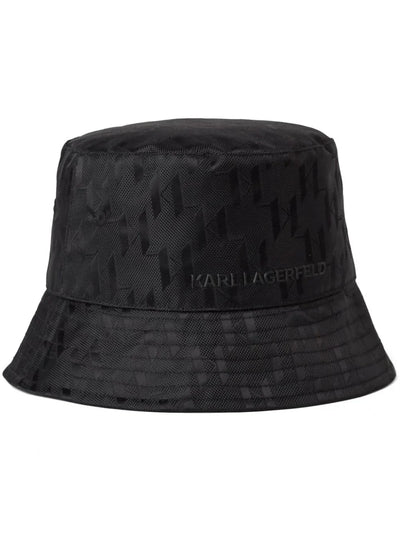 KARL LAGERFELD K/ETCH MONOGRAM JACQUARD BUCKET HAT