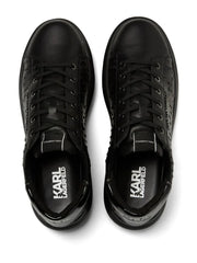 KARL LAGERFELD MONOGRAM KAPRI LEATHER SNEAKERS