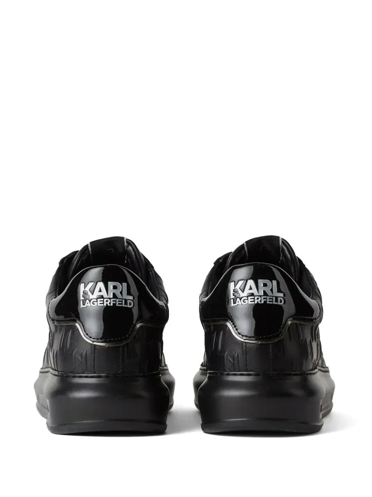 KARL LAGERFELD MONOGRAM KAPRI LEATHER SNEAKERS