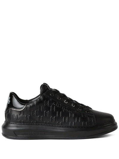 KARL LAGERFELD MONOGRAM KAPRI LEATHER SNEAKERS