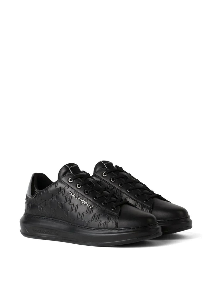 KARL LAGERFELD MONOGRAM KAPRI LEATHER SNEAKERS
