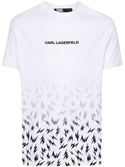 KARL LAGERFELD RUBBERISED-LOGO T-SHIRT