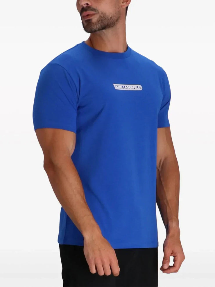 KARL LAGERFELD LOGO-APPLIQUE COTTON T-SHIRT