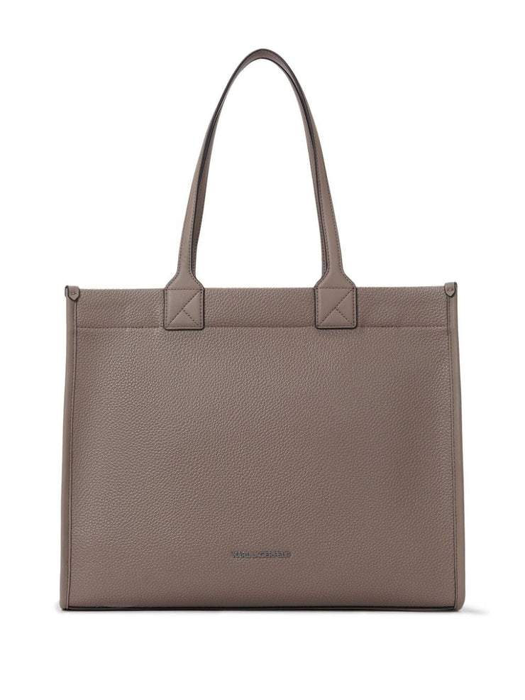 KARL LAGERFELD LARGE K/SKUARE GRAINY TOTE BAG