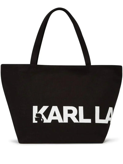 KARL LAGERFELD ESSENTIAL OVERSIZED-LOGO TOTE BAG