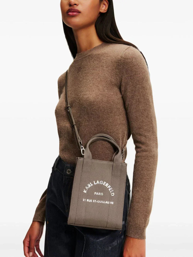 KARL LAGERFELD SMALL RUE ST-GUILLAUME SQUARE TOTE BAG