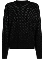 KARL LAGERFELD MONOGRAM-DEGRADE SWEATER