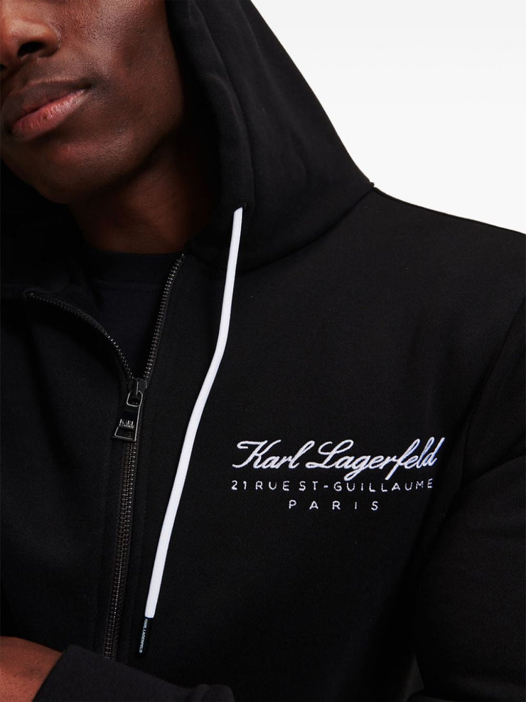 KARL LAGERFELD HOTEL KARL ZIP-UP HOODIE
