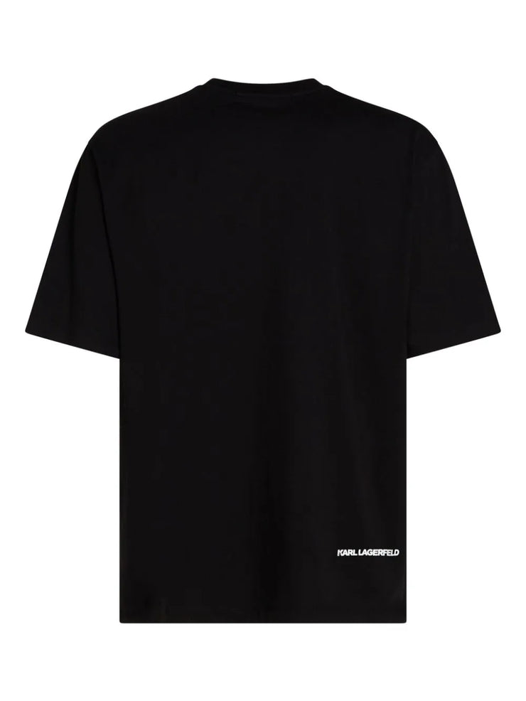 KARL LAGERFELD BOUCLE-PATCH T-SHIRT