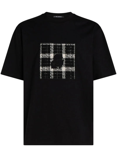 KARL LAGERFELD BOUCLE-PATCH T-SHIRT