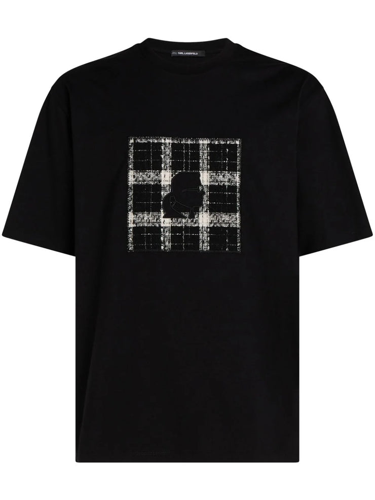 KARL LAGERFELD BOUCLE-PATCH T-SHIRT