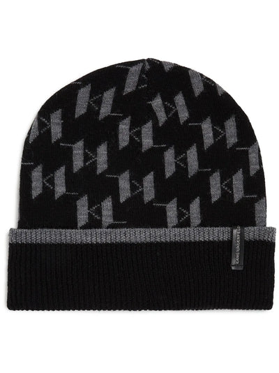 Karl Lagerfeld intarsia-knit monogram beanie