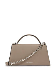 KARL LAGERFELD SIGNATURE SLIM LEATHER TOTE BAG