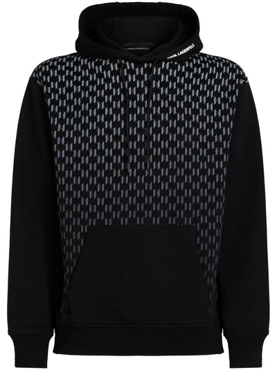 KARL LAGERFELD MONOGRAM-DEGRADE HOODIE