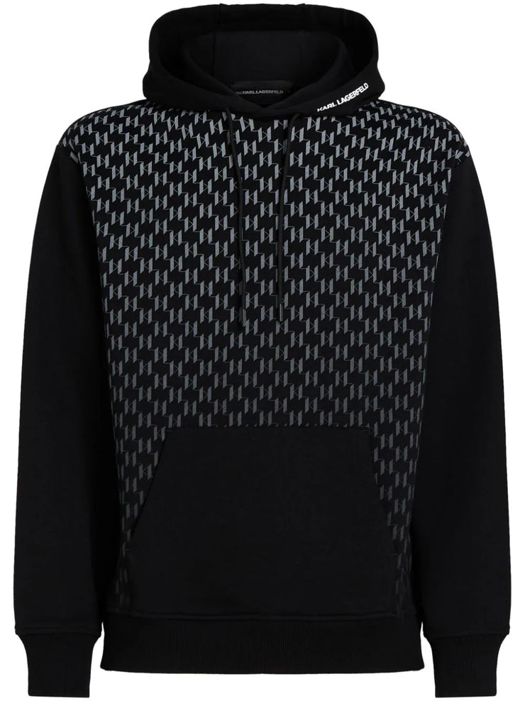KARL LAGERFELD MONOGRAM-DEGRADE HOODIE