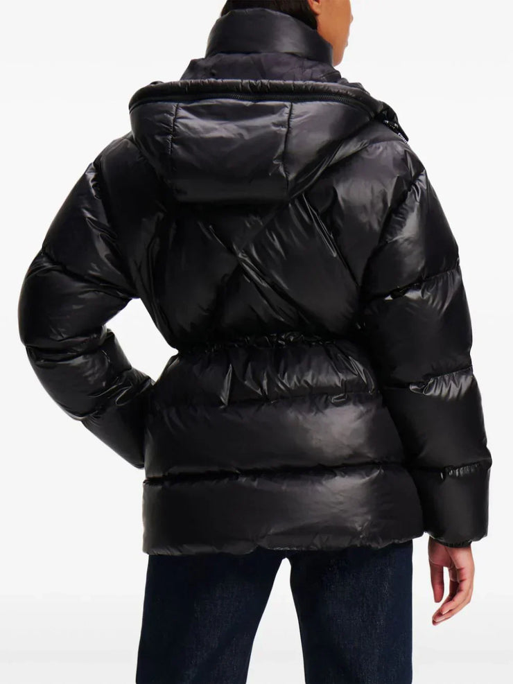 KARL LAGERFELD HIGH-SHINE PUFFER JACKET