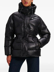 KARL LAGERFELD HIGH-SHINE PUFFER JACKET