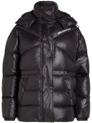 KARL LAGERFELD HIGH-SHINE PUFFER JACKET