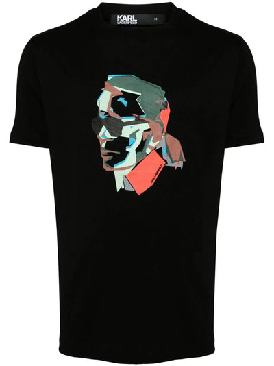 KARL LAGERFELD GRAPHIC-PRINT COTTON T-SHIRT