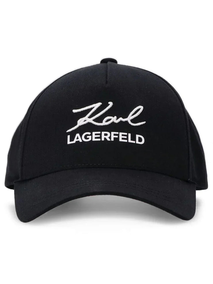 KARL LAGERFELD LOGO-EMBROIDERED BASEBALL CAP