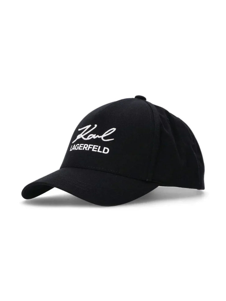 KARL LAGERFELD LOGO-EMBROIDERED BASEBALL CAP