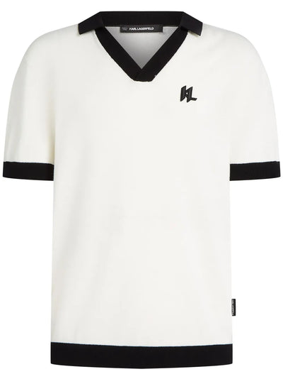 Karl Lagerfeld Men Contrasting-Trim Polo Shirt