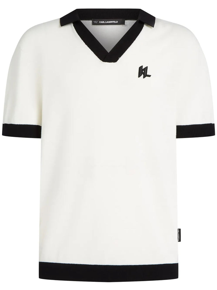 Karl Lagerfeld Men Contrasting-Trim Polo Shirt