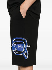 Karl Lagerfeld logo-Print Drawstring Shorts