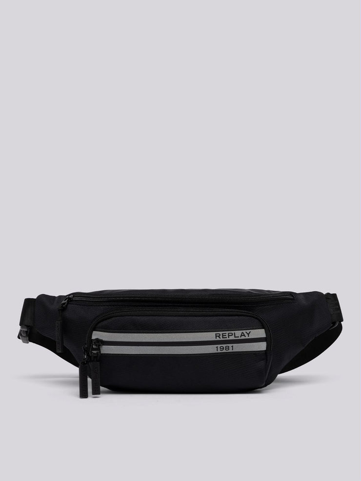 REPLAY WAIST BAG IN TEXTURED RECYCLED POLY