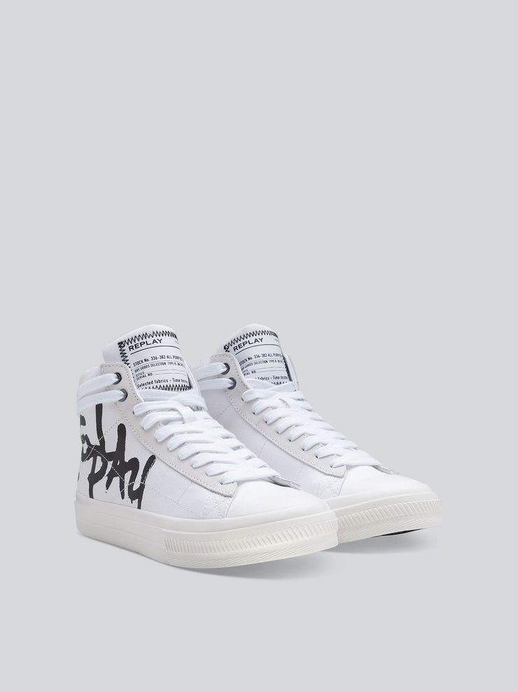 REPLAY SNAP TONE 2 MID-CUT SNEAKERS WITH LACES