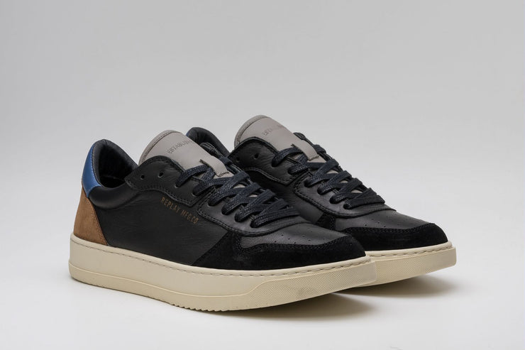 REPLAY RELOAD NIGHT LACE UP SNEAKERS IN LEATHER