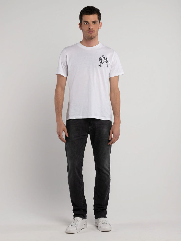 REPLAY ORGANIC COTTON T-SHIRT WITH PRINT