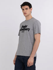 REPLAY CREWNECK JERSEY T-SHIRT WITH PRINT