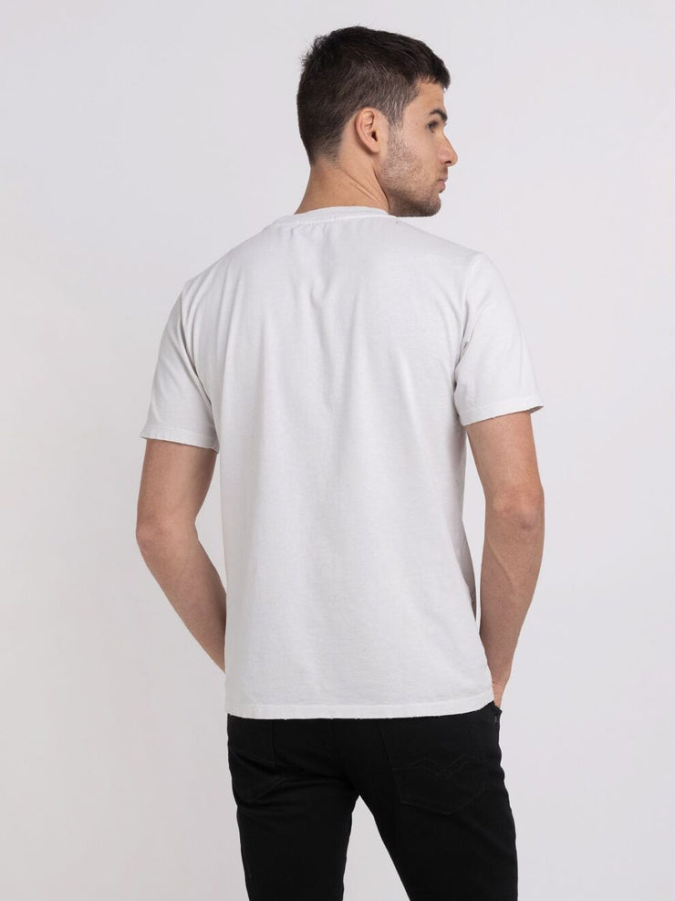 REPLAY ORGANIC COTTON T-SHIRT WITH PRINT