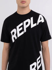 REPLAY RELAXED FIT T-SHIRT WITH MAXI PRINT