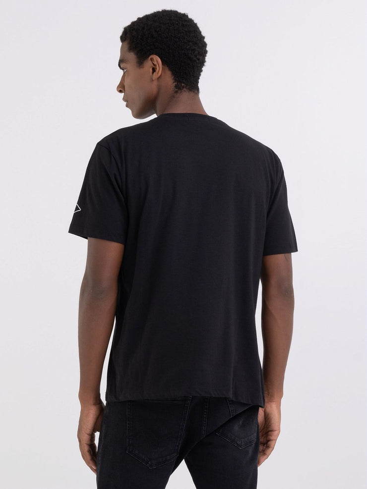 REPLAY JERSEY T-SHIRT WITH BULLDOG