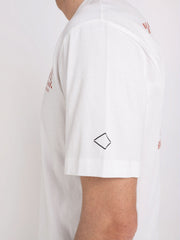 REPLAY JERSEY T-SHIRT WITH BIKER PRINT