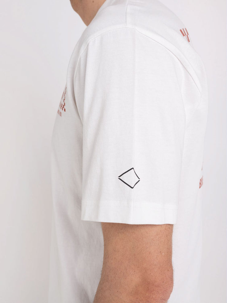 REPLAY JERSEY T-SHIRT WITH BIKER PRINT