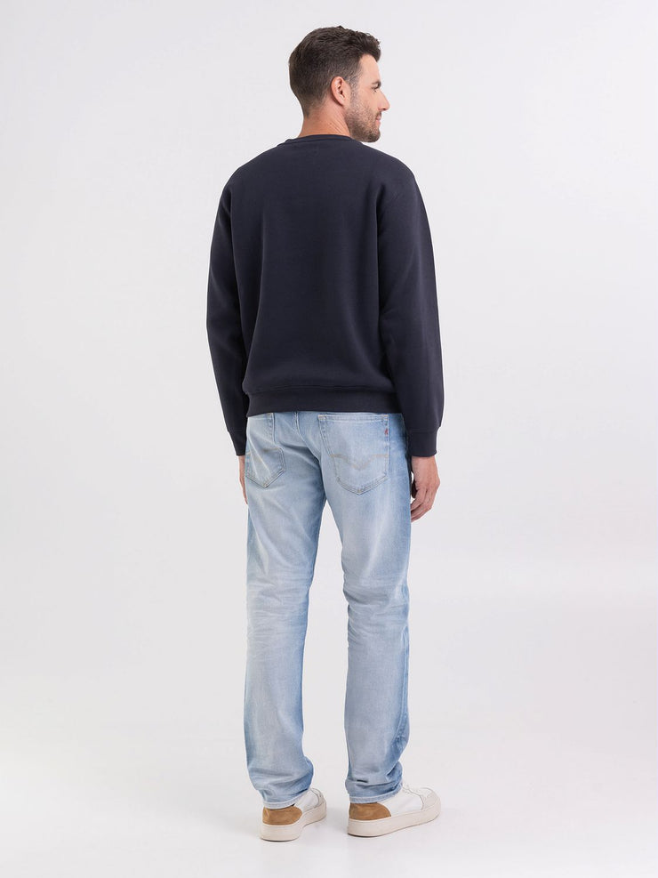 REPLAY CREWNECK SWEATSHIRT WITH OUTDOOR PRINT