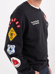 REPLAY COTTON SWEATSHIRT WITH BADGES