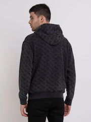 REPLAY HOODIE WITH ALL-OVER PRINT