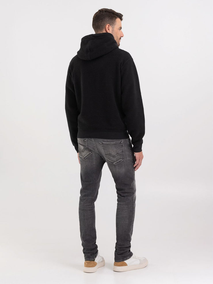 REPLAY HOODIE WITH EMBROIDERY