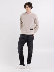 REPLAY CREWNECK SWEATSHIRT IN BRUSHED COTTON