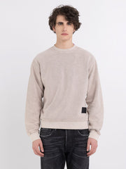 REPLAY CREWNECK SWEATSHIRT IN BRUSHED COTTON