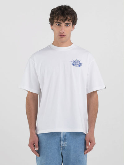 REPLAY GENDERLESS CREW-NECK T-SHIRT WITH 9ZERO1 LOGO AND GRAPHIC PRINTS