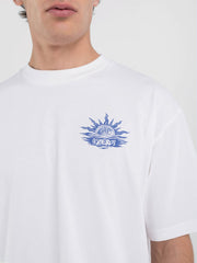 REPLAY GENDERLESS CREW-NECK T-SHIRT WITH 9ZERO1 LOGO AND GRAPHIC PRINTS