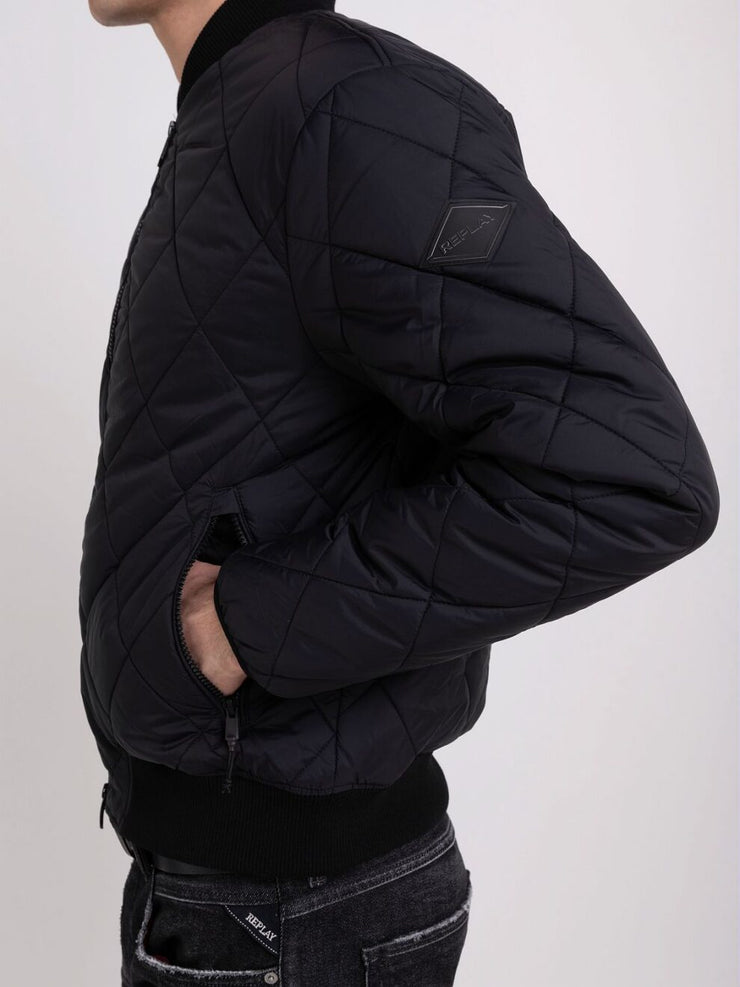 REPLAY SHORT JACKET IN RECYCLED NYLON