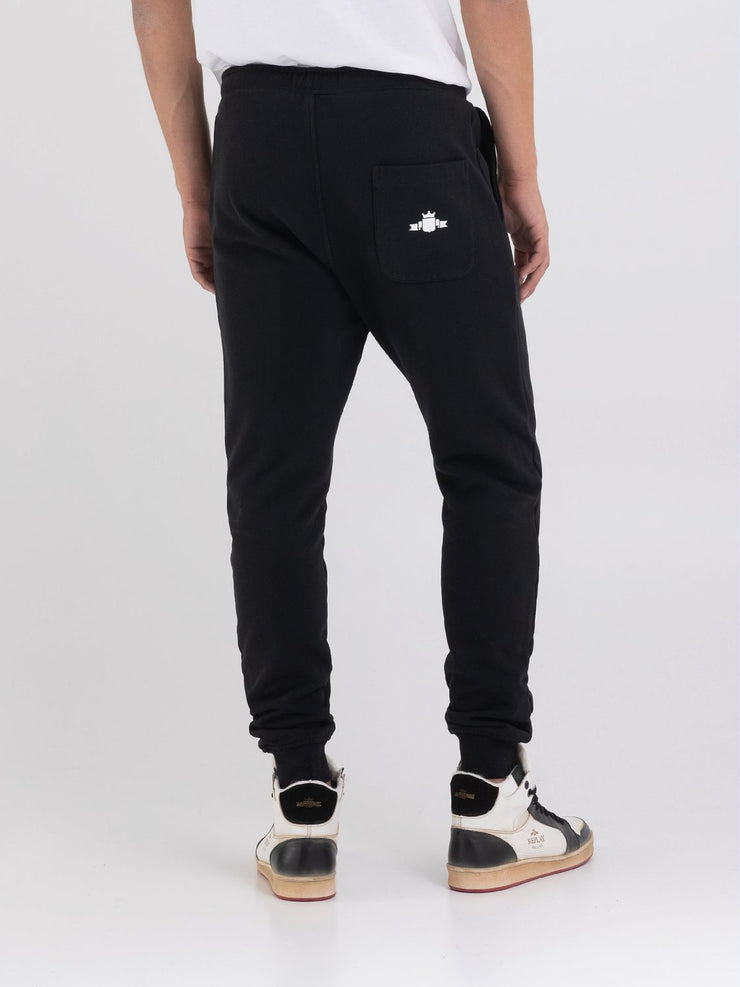 REPLAY FLEECE JOGGER TROUSERS WITH ARCHIVE LOGO