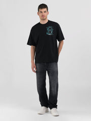 REPLAY CREW-NECK T-SHIRT WITH REPLAY X GARRIX GRAPHIC PRINT FRONT AND BACK
